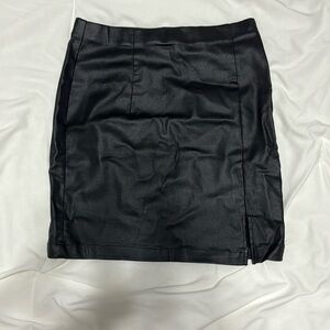 Faux Leather Mini Skirt